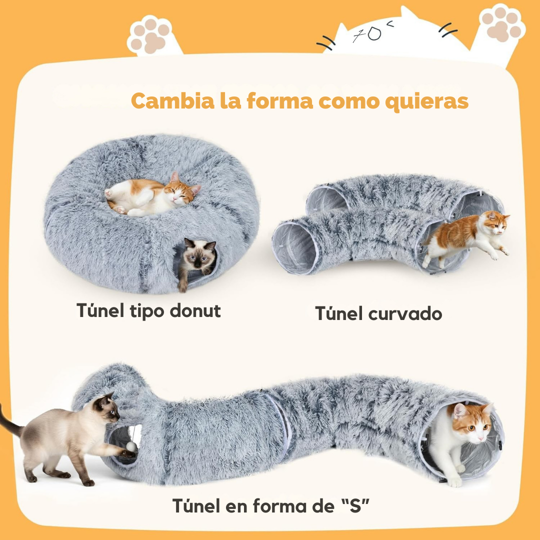 Túnel de Navidad 2 en 1 (Falda + Cueva para Gatos)