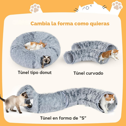 Túnel de Navidad 2 en 1 (Falda + Cueva para Gatos)